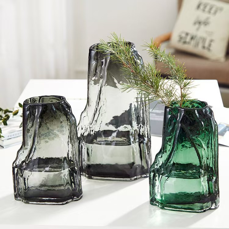 ແກ້ວ rockery ແບບປະສົມແບບຈີນແບບ, ແກ້ວ stained ແກ້ວ vase