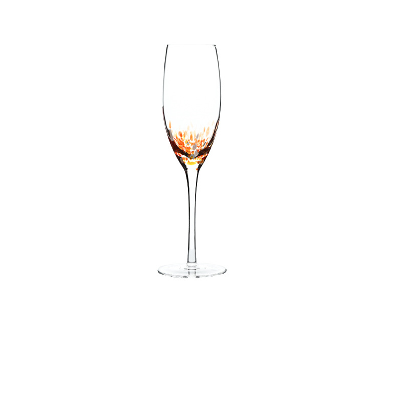 ແກ້ວສີ Polka Dot Glass Wine Glass