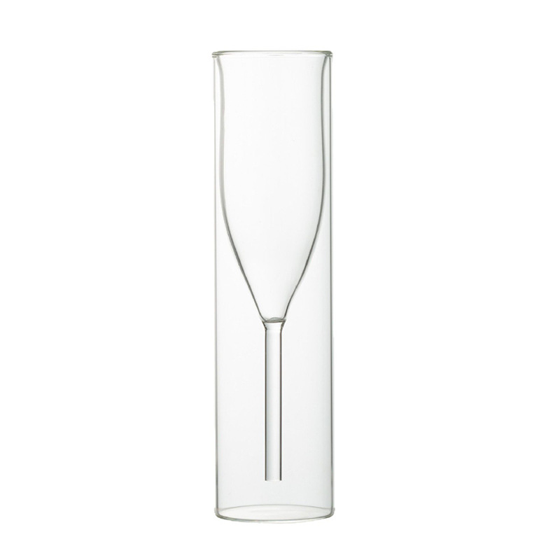 ແກ້ວ Champagne ແລະ Wine Glass ທີ່ໂປ່ງໃສແບບສ້າງສັນ